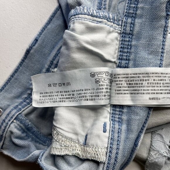 Hollister Denim Shorts Womens Size 5 High Rise Blue Light Wash Distressed Fray - Picture 12 of 12